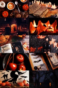 fall collage dark
